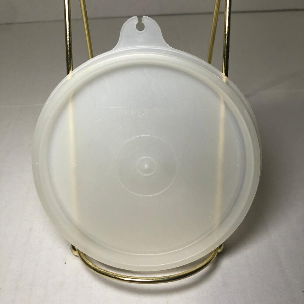 Vintage Tupperware Sheer #215-88 Round A Tab Replacement Lid USA